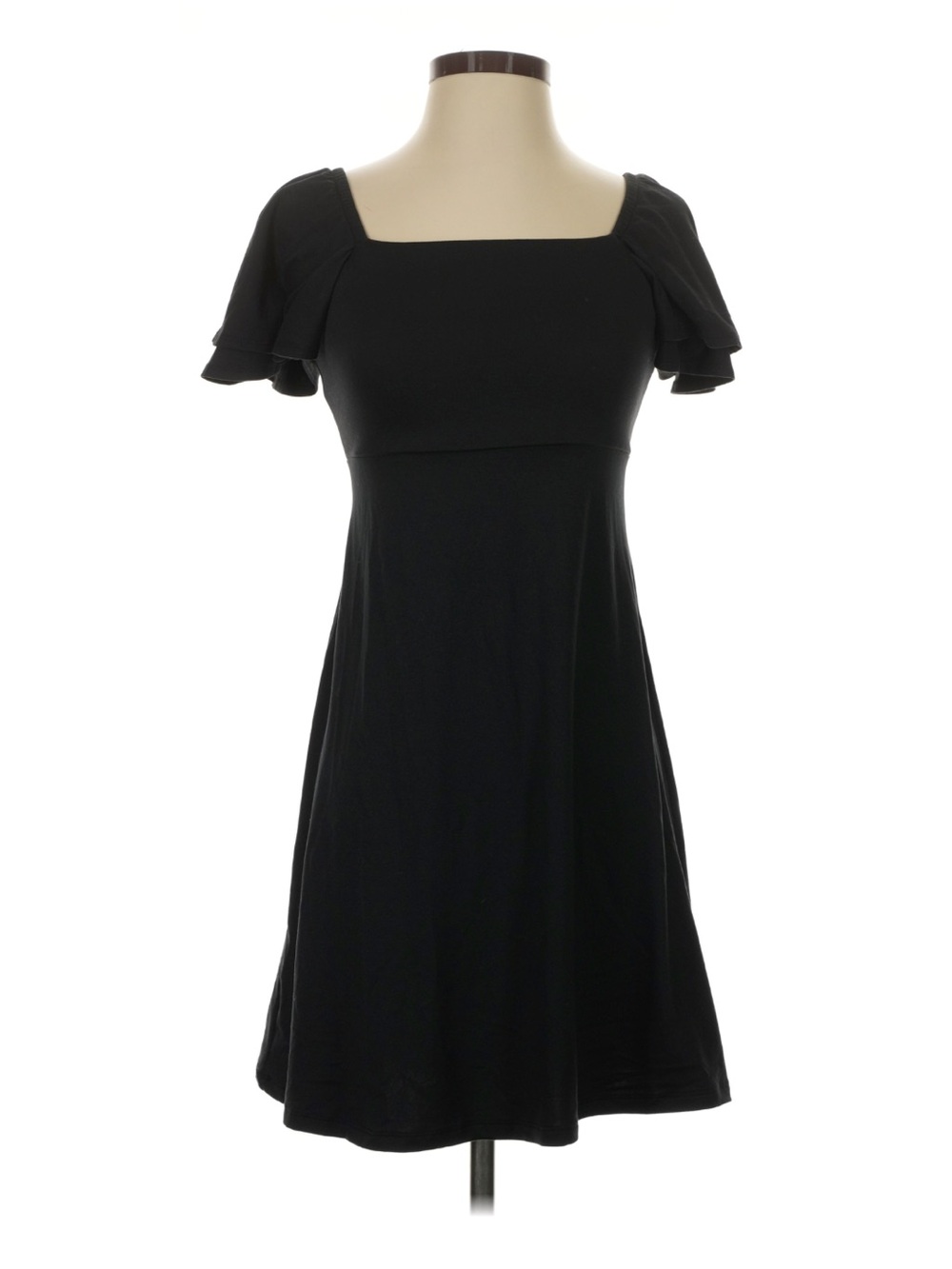 Kohls SO Black Square Neck Flutter Sleeve Mini Dress